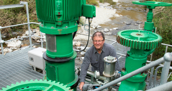 One of our technicians at Waikanae Water Treatment Plant beside the Waikanae River.