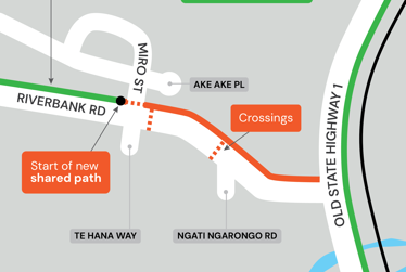 New shared path to improve Riverbank Rd