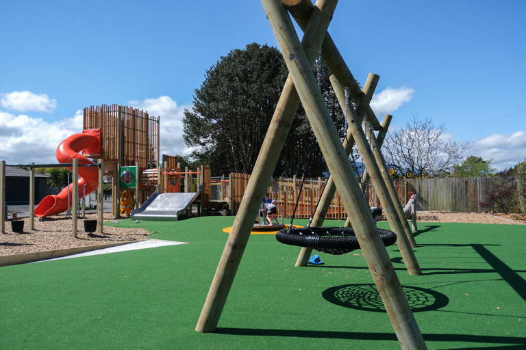 Totara Park swings and slide