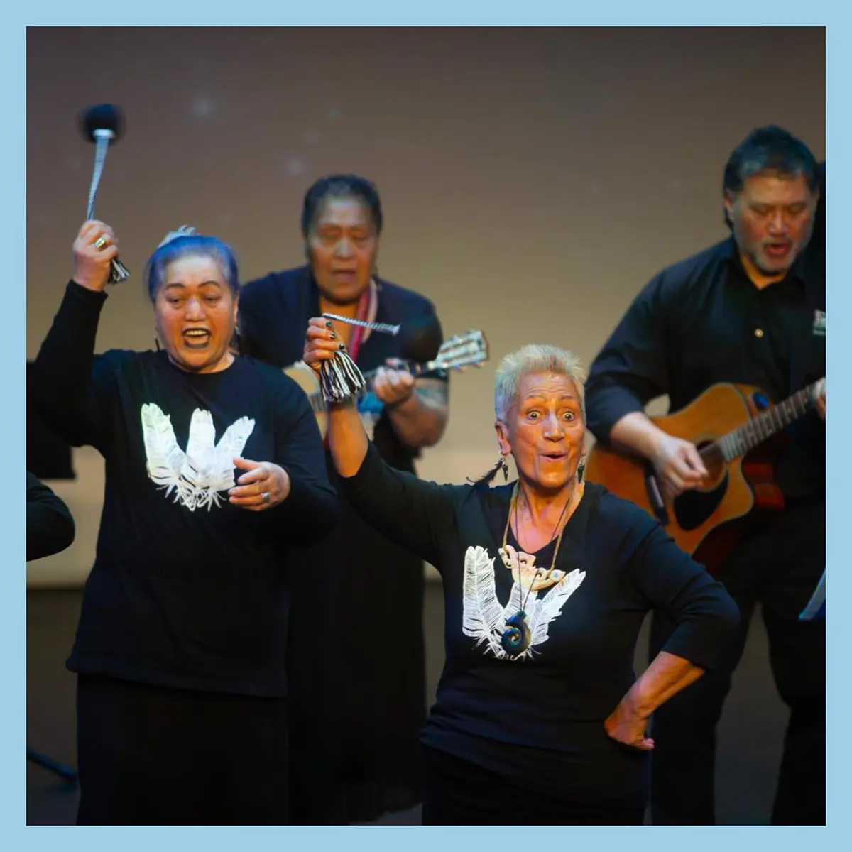 Some of our community's older persons taking part in Kapa Haka event.