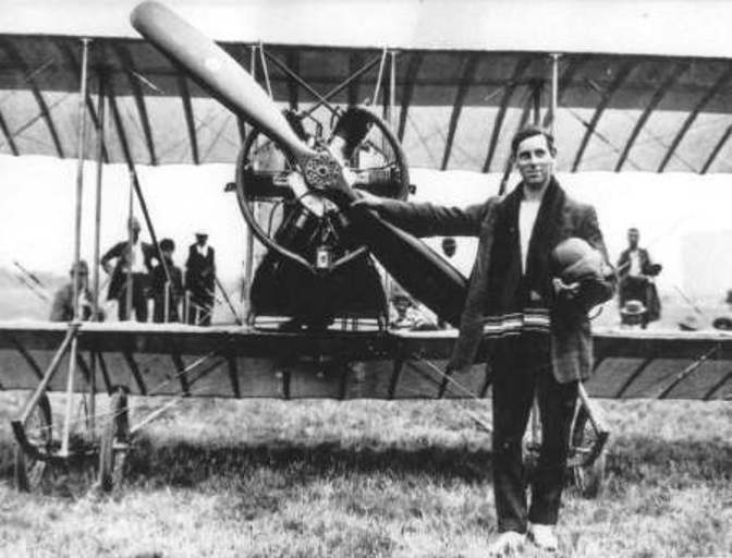 JWH Scotland and Caudron C Biplane at Ōtaki 1914