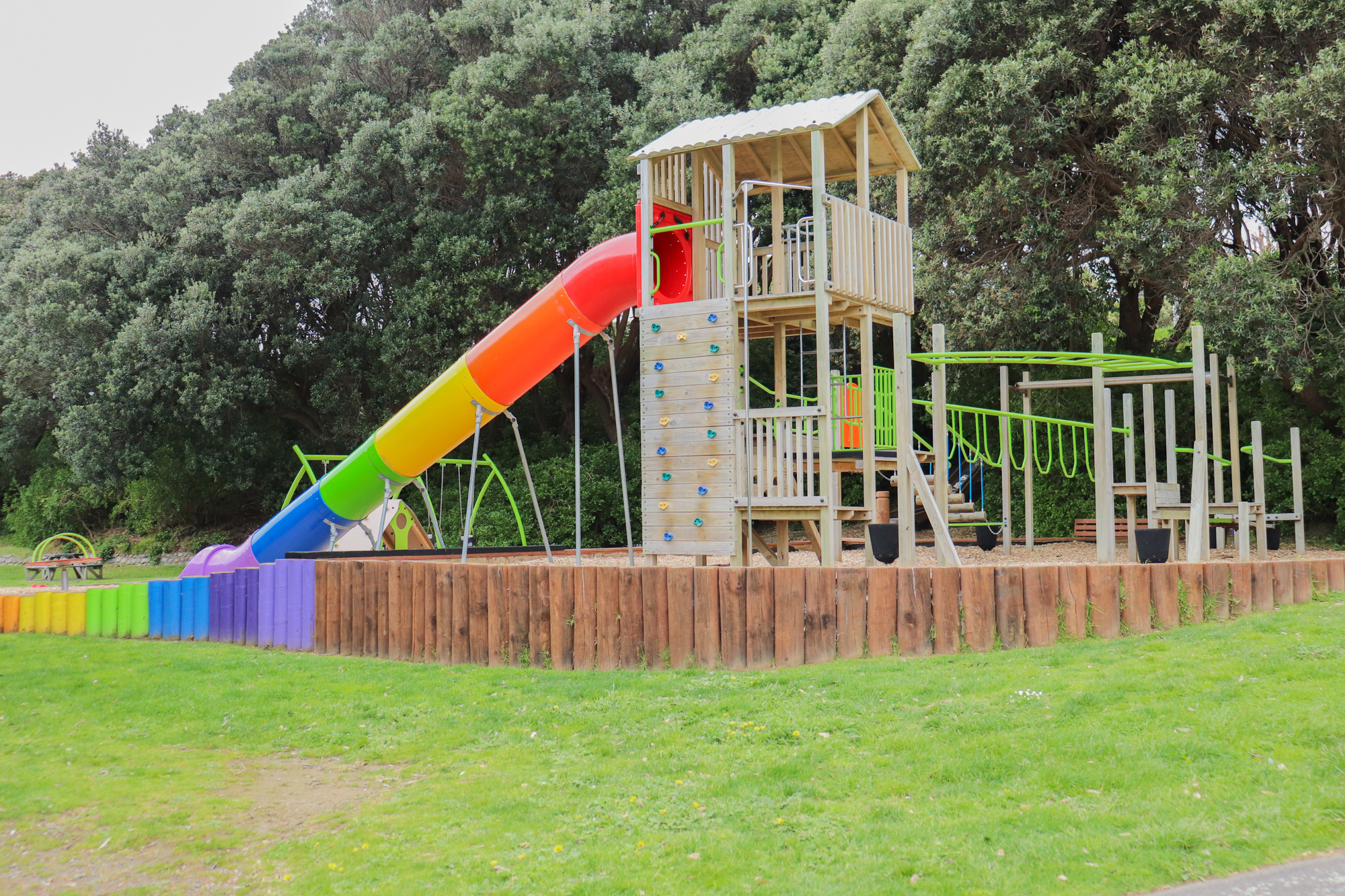 Campbell Park playground fort, in Paekākāriki