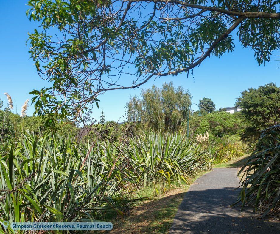 Leafy pathways at Simpson Crescent Reserve, Paraparaumu