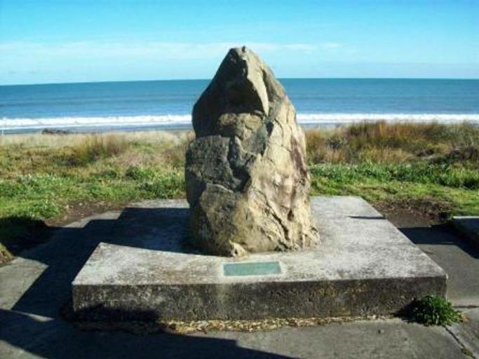 Shipwreck Cairn at Ōtaki Beach